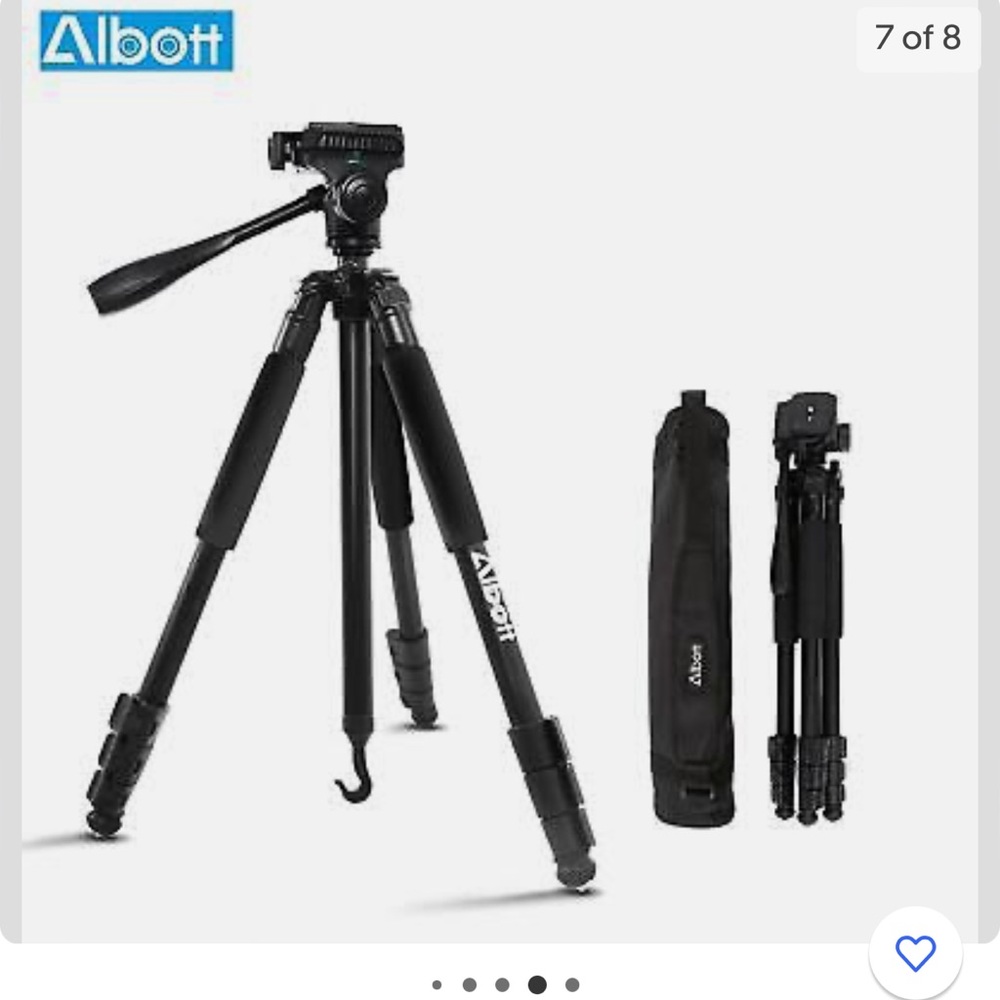 Albott -3402 Camera Tripod, 60 Inch Compact Travel DSLR Tripod with Phone Stand
